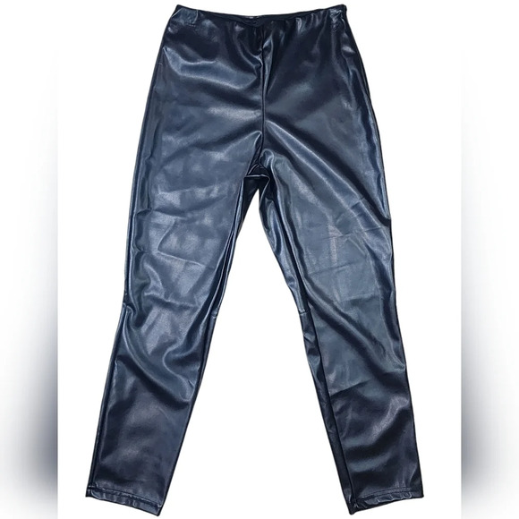 Fabletics Vegan Leather Ankle Leggings NWT - Picture 1 of 10